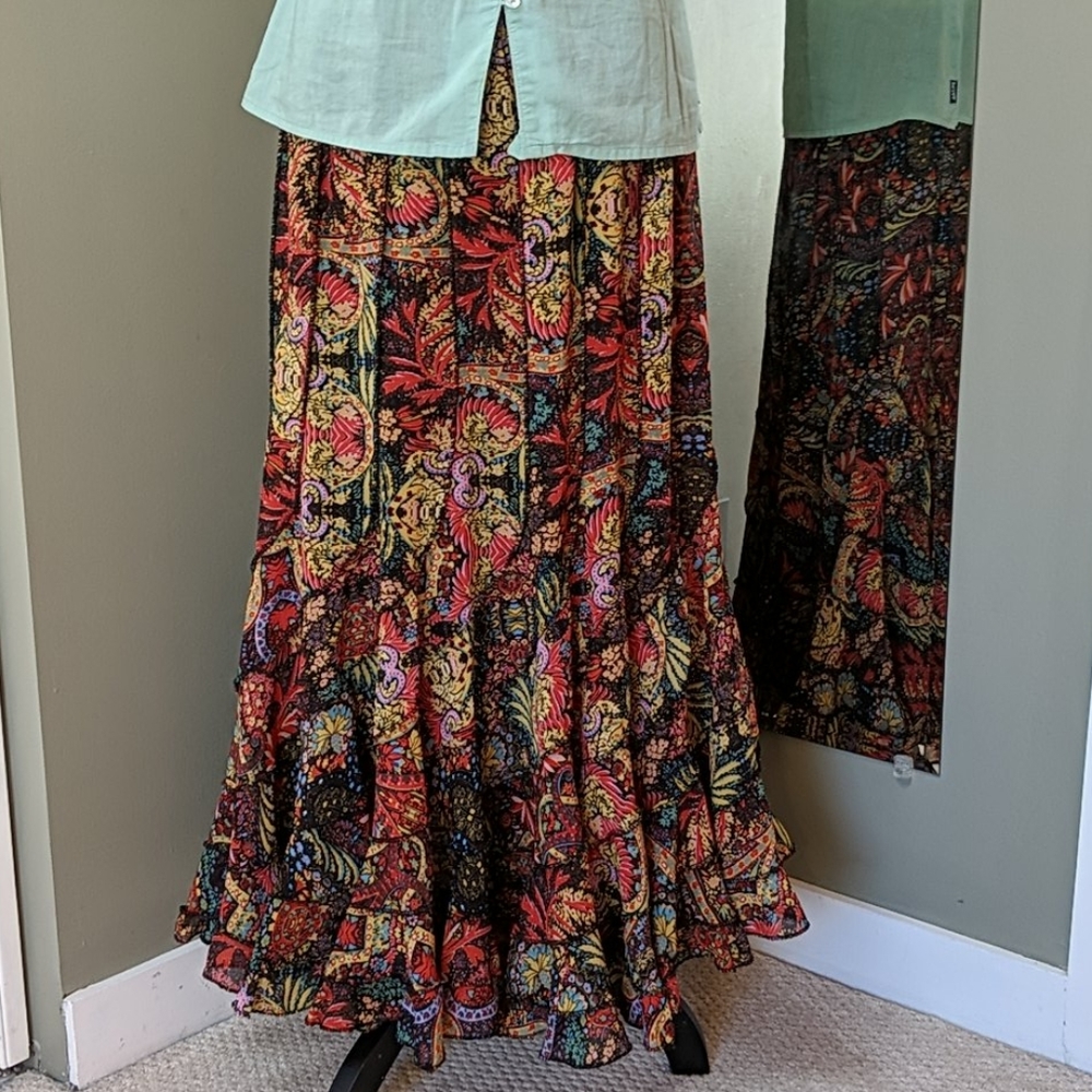 Boho Twirl Maxi Skirt